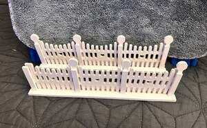 Vintage Holiday Village Picket Fence 2-Pieces